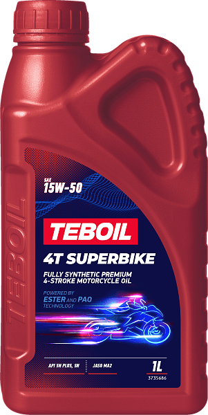 Моторное масло TEBOIL 4T SUPERBIKE 15W-50 Синтетическое 1л
