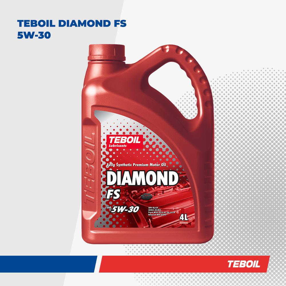 Моторное масло премиальное TEBOIL Diamond FS 5W-30 синтетическое 4 л